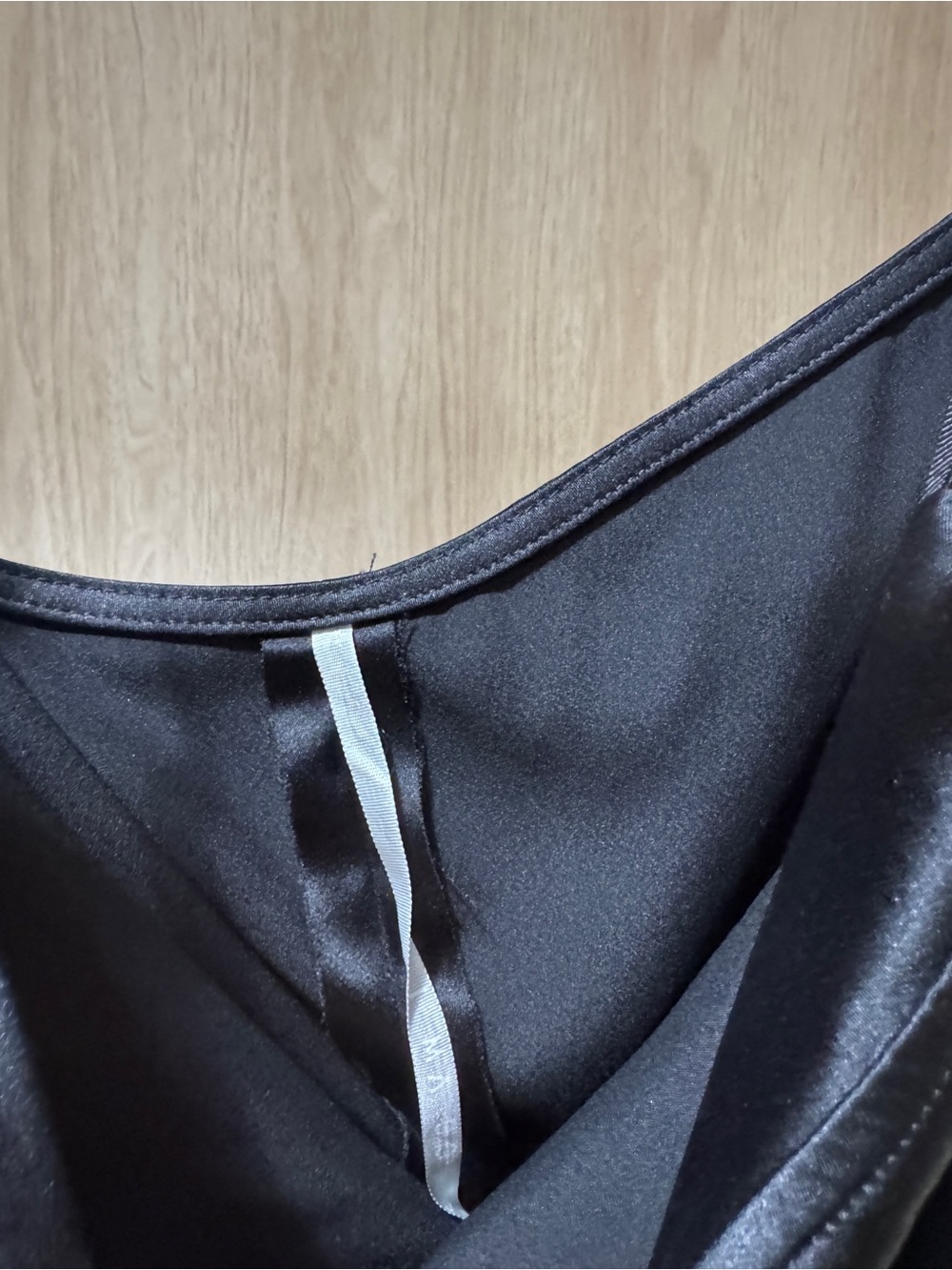 ARE YOU AM I Sissi Black Silk Mini Dress - Picture 6 of 7